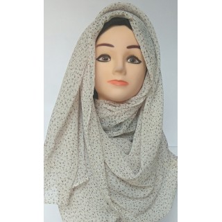 Off White Printed Mariam Hijab