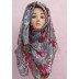 Grey Color Flower Printed Stole  Grey Color Flower Printed Stole