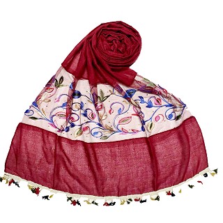 Designer Flower Aari Diamond Collection - Maroon