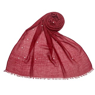  Dew drop stole-Maroon