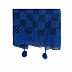 Crinkle Cotton Hijab With Checkered Box Print and Pompoms Crinkle Cotton Hijab With Checkered Box Print and Pompoms