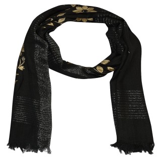 Premium Rolex Border Stole- Black