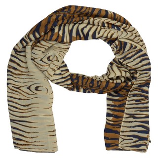 Tiger printed Stole - Crepe Fabric