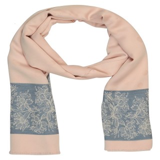 Premium Silk Border Stole-Pink Color