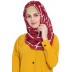 Designer cotton Grid hijab- Maroon