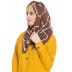 Designer cotton Grid hijab- Brown