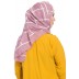 Designer cotton Grid hijab- Pink