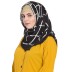 Designer cotton Grid hijab- Black
