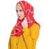 Designer cotton Grid hijab- Red