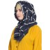 Designer cotton Grid hijab- Blue