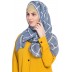 Designer cotton Grid hijab- Blue
