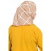 Designer cotton Grid hijab- Brown