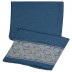 Premium Silk Border Stole-blue Premium Silk Border Stole-blue