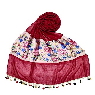  Flower Aari Diamond Collection - Maroon