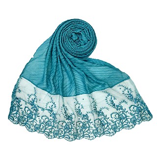 Premium Designer Flower Printed Stole - Green