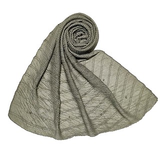 Premium Cotton Crush Designer Diamond Studded  Stole - Grey