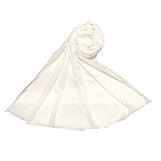 Premium Chiffon Plain Stole - White