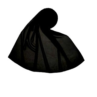 Premium Chiffon Plain Stole - Black