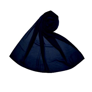 Premium Chiffon Plain Stole - Blue