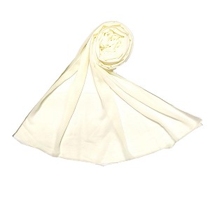  Premium Chiffon Plain Stole - Cream