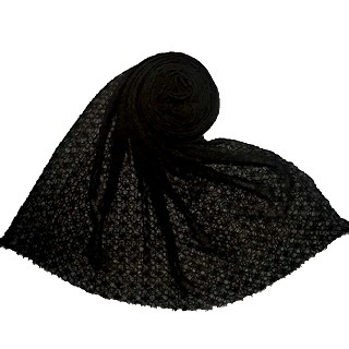 Premium bubble crush collection hijab - Black