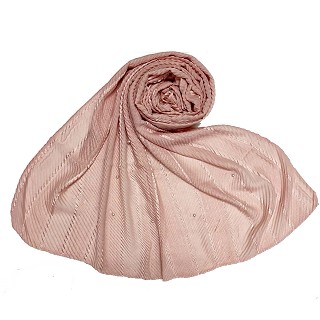 Designer diamond studded  hijab- Pink