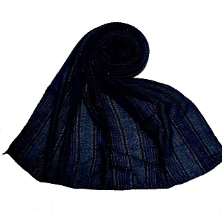 Designer diamond studded  hijab- Navy Blue