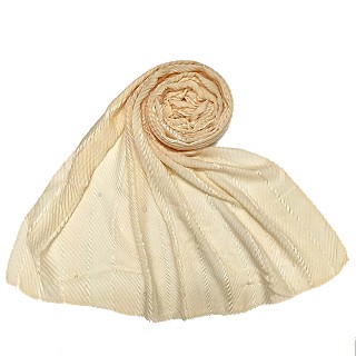 Designer diamond studded  hijab- Cream