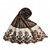 Designer square shaped with flowery net diamond hijab- Coffee brown Designer square shaped with flowery net diamond hijab- Coffee brown