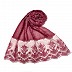 Designer square shaped with flowery net diamond hijab- Purple Designer square shaped with flowery net diamond hijab- Purple