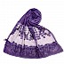 Designer diamond studded hijab with fringe's hijab- Purple