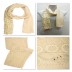 Lace Cotton Diamond Stole- Cream