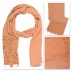 Designer Net Stole- Wheat Brown Designer Net Stole- Wheat Brown