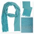 Designer Cotton Plain Women's Stole - Sky Blue Designer Cotton Plain Women's Stole - Sky Blue