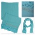 Designer Cotton Plain Women's Stole - Teal Blue Designer Cotton Plain Women's Stole - Teal Blue
