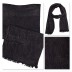 Satin Shaded Stole - Black Satin Shaded Stole - Black