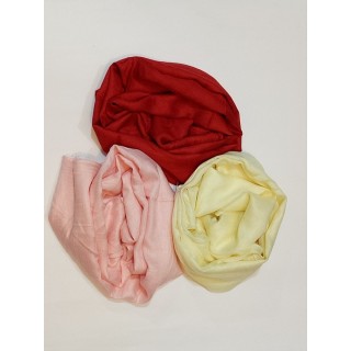 Combo Rayon Stole- Dark Red|Premium Yellow|Light Peach 