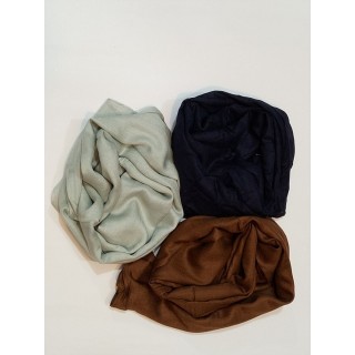 Combo Rayon Stole- Navy  Blue | Premium  Grey| Pearl Brown