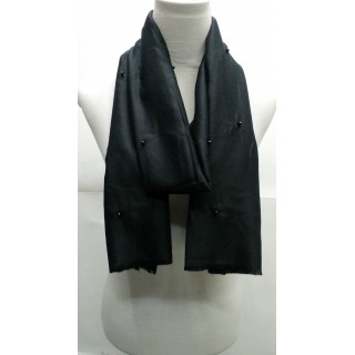 Cotton Plain Stole - Black