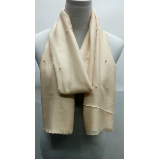 Cotton Plain Stole - White