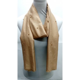 Cotton Plain Stole - Brown