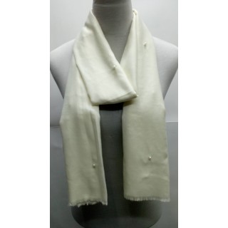 Cotton Plain Stole - Swan White