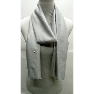 Cotton Plain Stole - Grey