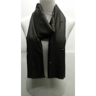 Cotton Plain Stole - Dark Brown