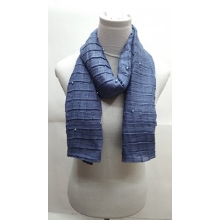 Cotton Crush Stole - Blue