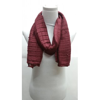 Cotton Crush Stole - Maroon