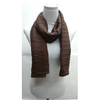 Cotton Crush Stole - Coffee Brown