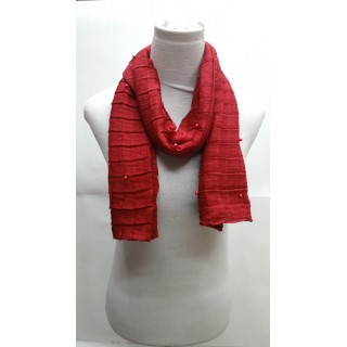 Crush stole in red cotton fabric