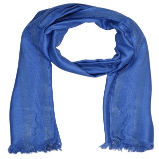 Zari Border Stole -Blue   