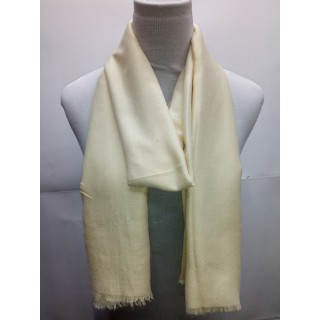 Cotton Plain Glitter Stole - Pearl White